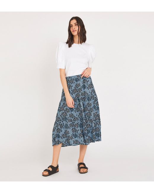 Finery London Blue Simone Skirt