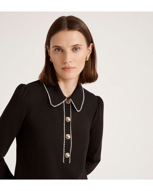 Finery London Black Ronnie Ponte Jersey Mini Dress