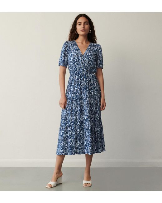 Finery London Blue Amara Midi Dress