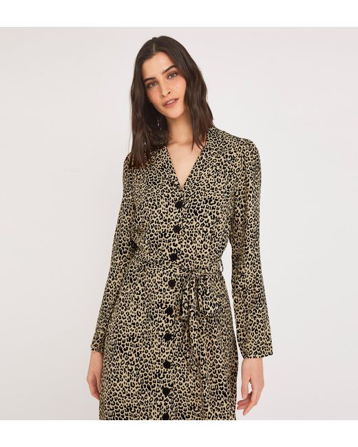 Finery London Brown Willow Midi Dress