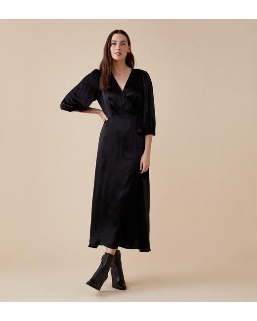 Finery London Black Mollie Midi Dress