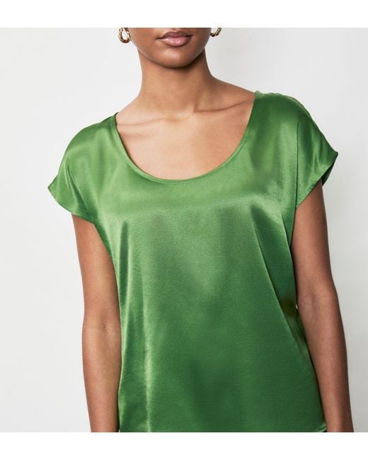 Finery London Green Jerry Satin Top