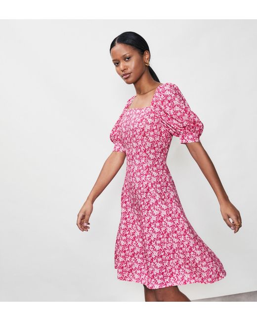 Finery London Pink Bayan Midi Dress
