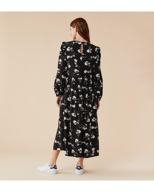 Finery London Black Myra Midi Dress