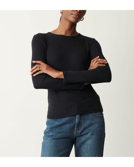 Women's Black Sandy Long Sleeve Top