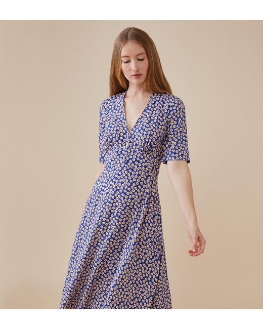 Finery London Blue Sophia Midi Dress