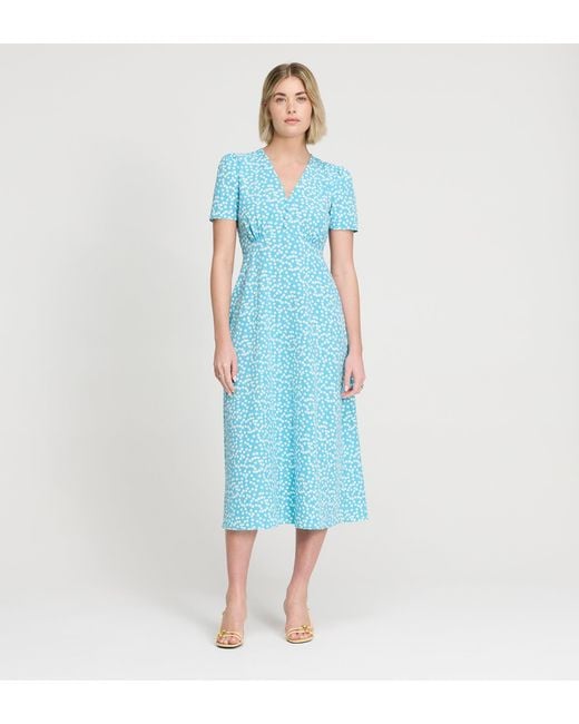 Finery London Blue Nieve Midi Dress