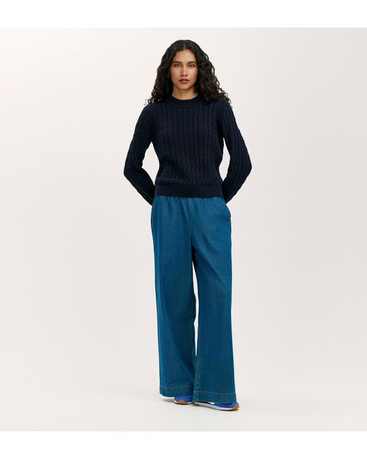 Finery London Blue Frida Knitted Jumper