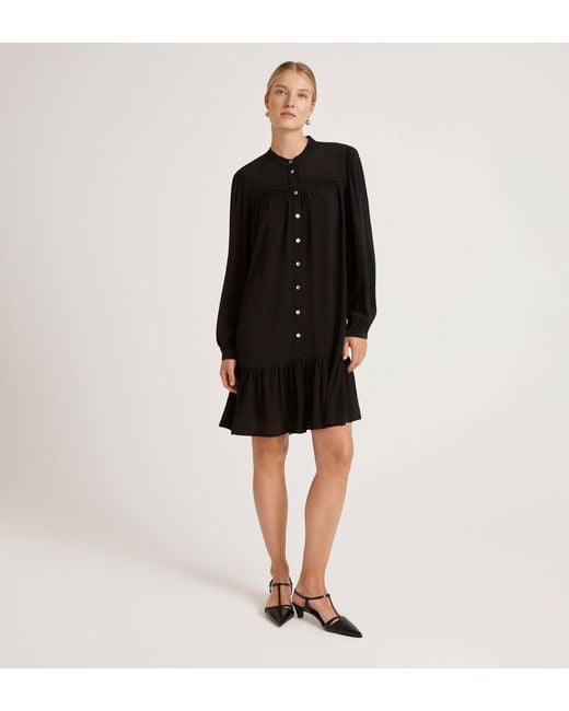 Finery London Black Beccy Crepe Short Dress
