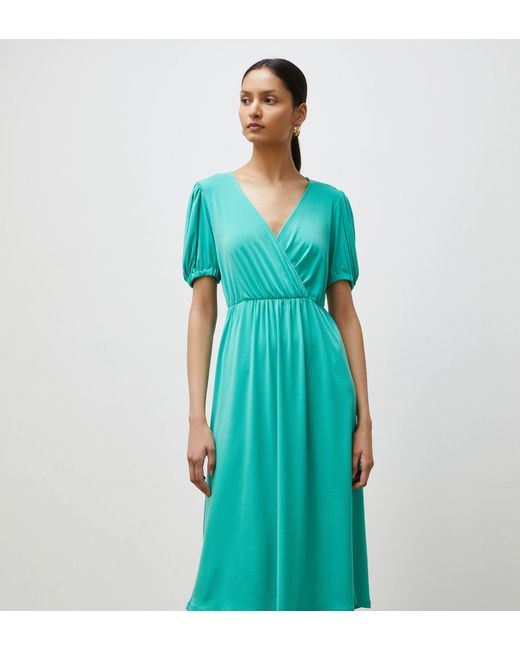 Women's Green Tanya Jersey Crepe Midi Dress
