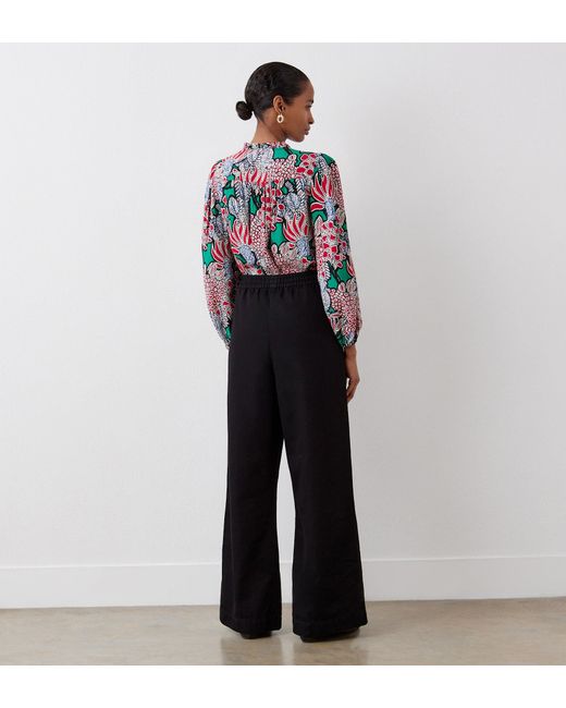 Finery London Black Dixie Denim Wide Leg Trousers