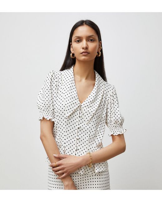 Finery London White Fiona Blouse