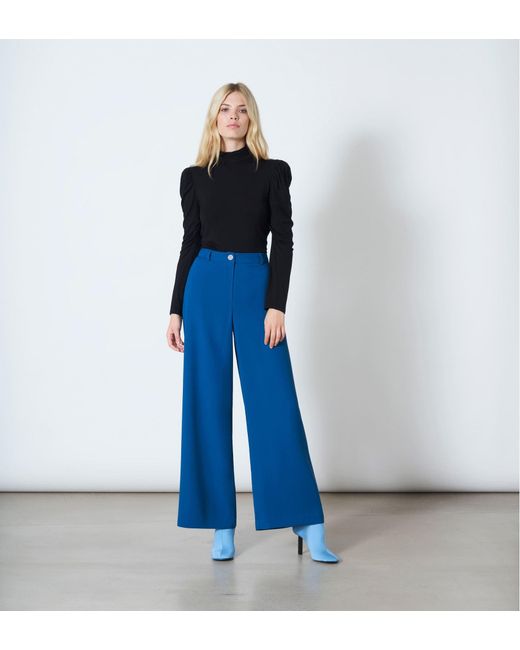 Finery London Blue Ashbridge Trousers