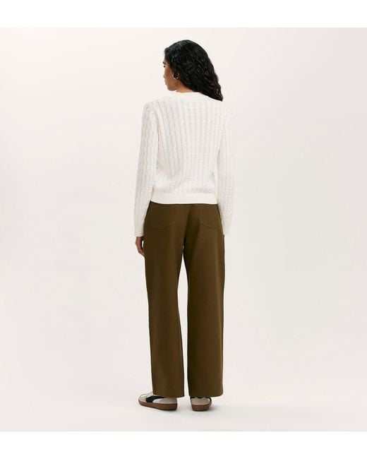Finery London White Frida Knitted Jumper