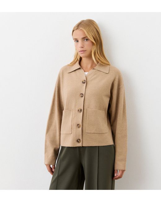 Finery London Natural Raegan Button Front Cardigan