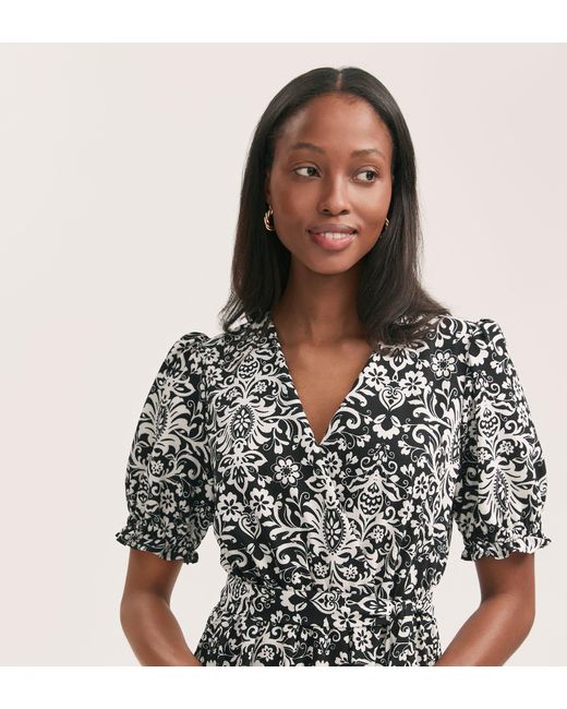 Finery London Multicolor Everleigh Crepe Midi Dress