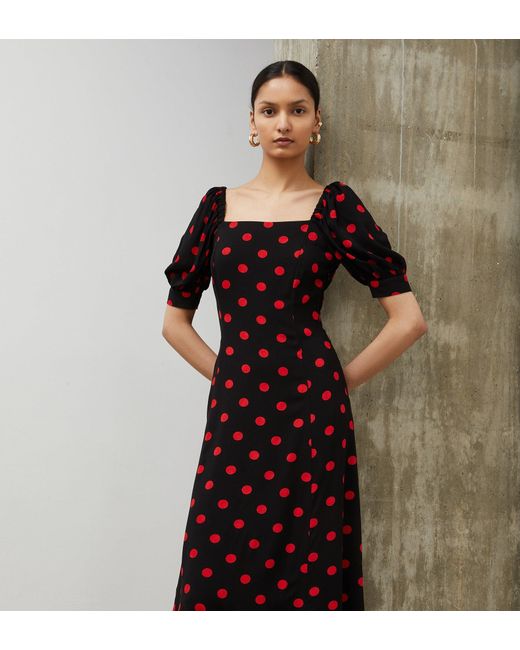 Finery London Black Barnett Midi Dress
