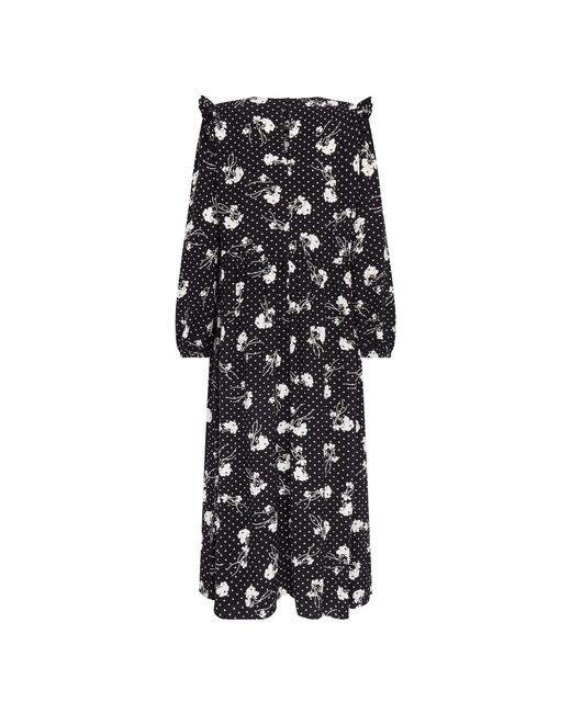 Finery London Black Myra Midi Dress