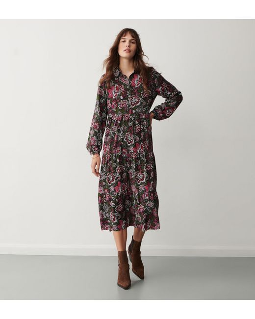 Finery London Multicolor Kalia Folk Midi Dress