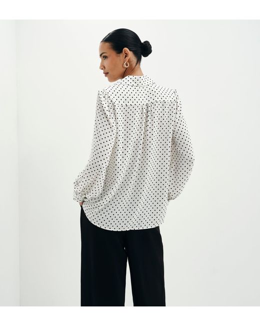 Finery London Multicolor Melina Button Through Lightweight Yoke Blouse