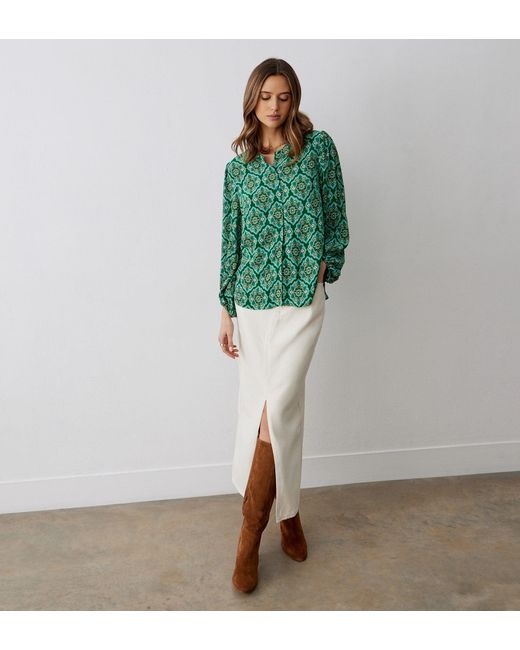 Finery London Green Lena Blouse