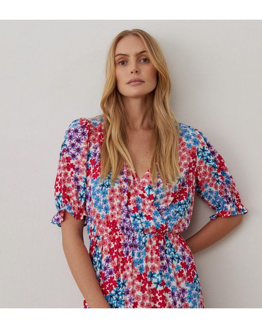 Finery London Red Nadia Woven Dress