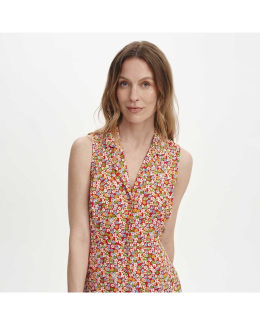 Finery London Multicolor Beatrice Sleeveless Midi Shirt Dress