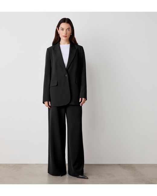 Finery London Black Myla Longline Blazer