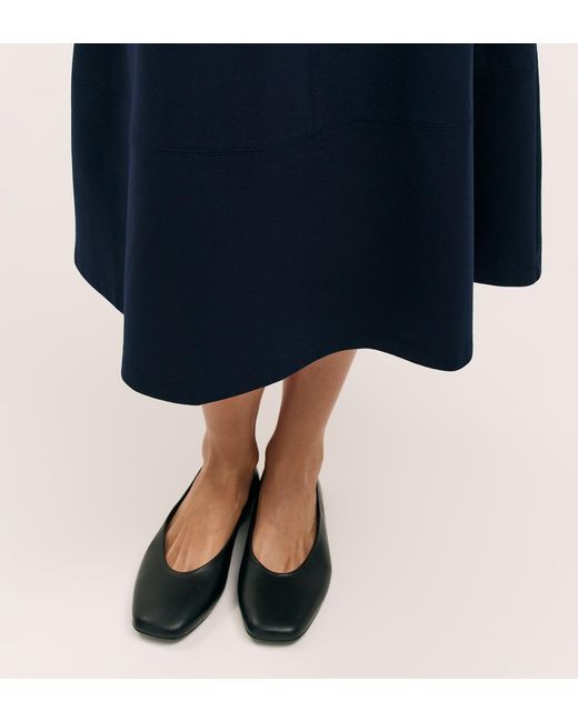 Finery London Blue Mikia Ponte Jersey Midi Skirt