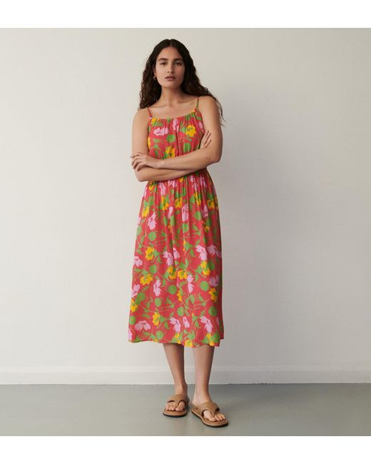 Women's Orange Tharushi Midi Dress