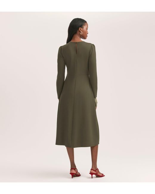 Finery London Green Carla Ponte Jersey Midi Dress