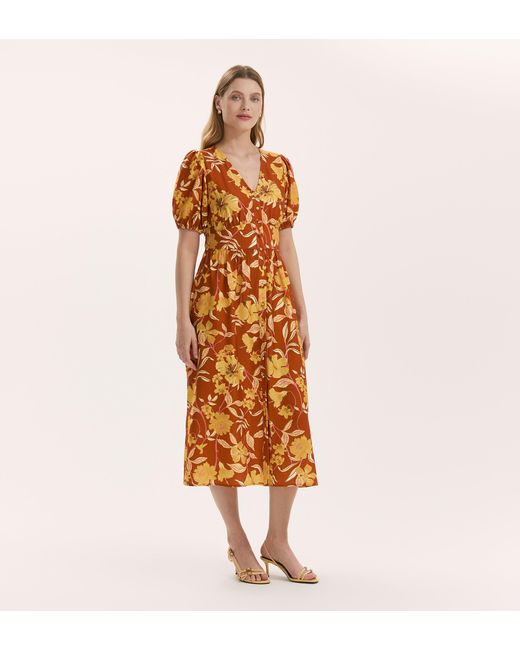 Finery London Multicolor Addison Button Through Midi Dress