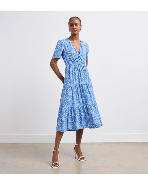 Finery London Blue Amara Midi Dress