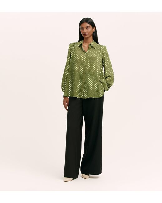 Finery London Green Melina Chiffon Blouse