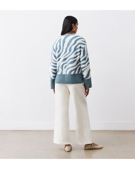 Finery London Blue Tully Knitted Jumper