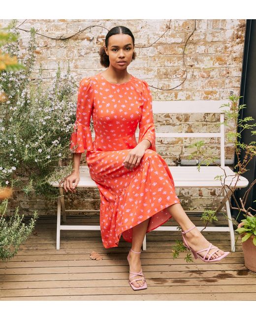 Women's Red Cira Midi Dress
