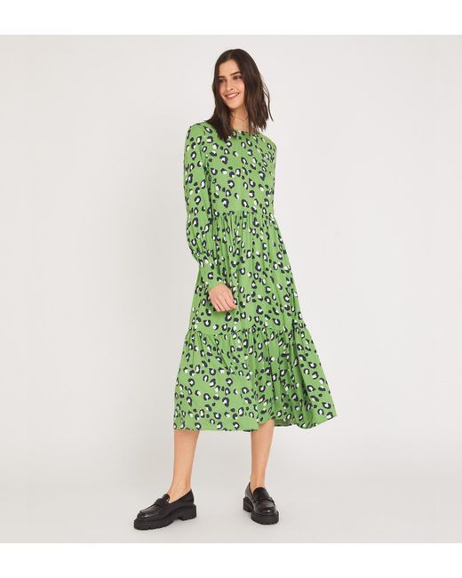 Finery London Green Bella Midi Dress