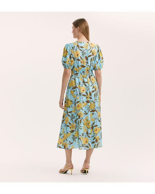 Finery London Green Addison Button Through Midi Dress