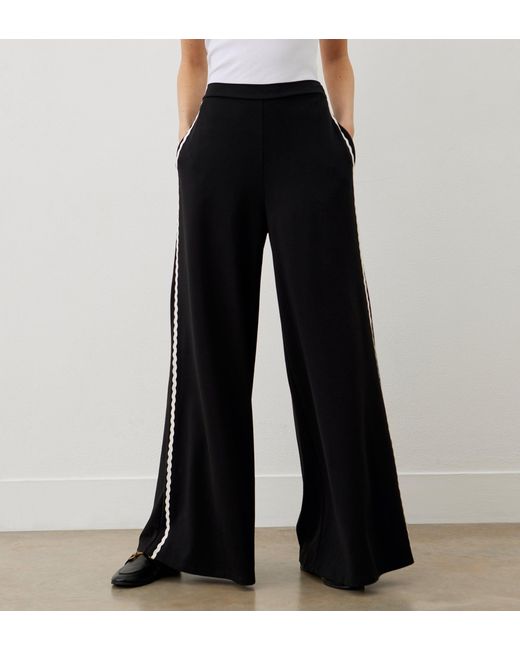 Finery London White Courtney Ponte Jersey Trousers