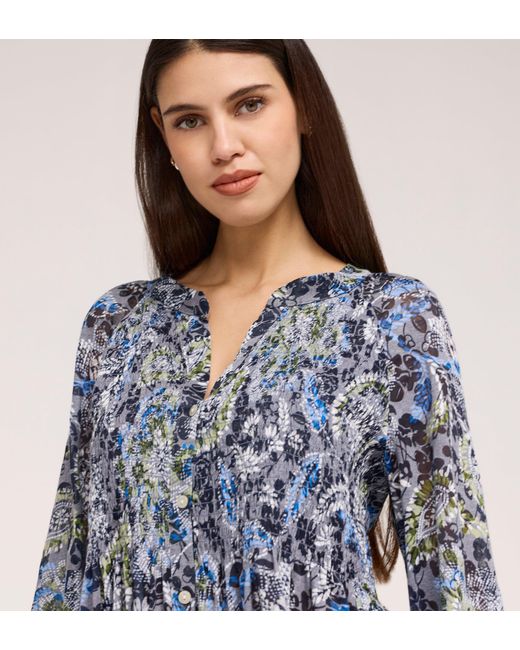 Finery London Blue Martha Jersey Blouse