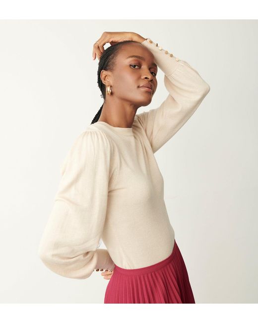 Finery London Natural Avery Knitted Crew Jumper