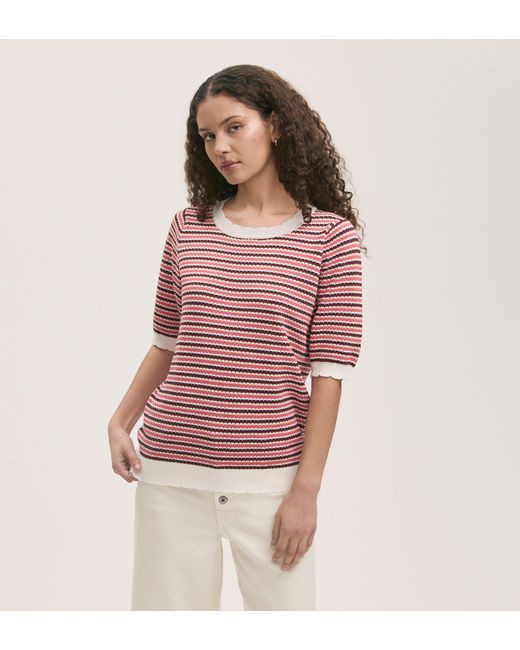 Finery London Red Rita Short Sleeve Top