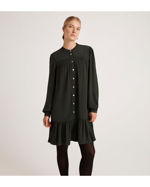 Finery London Black Beccy Crepe Short Dress
