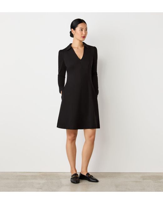 Finery London Black Bethany Ponte Jersey Midi Dress