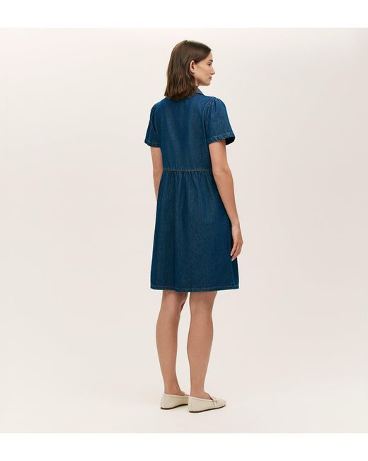 Finery London Blue Donnie Denim Short Dress