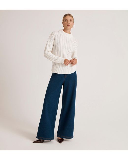 Finery London White Viviana Knitted Jumper