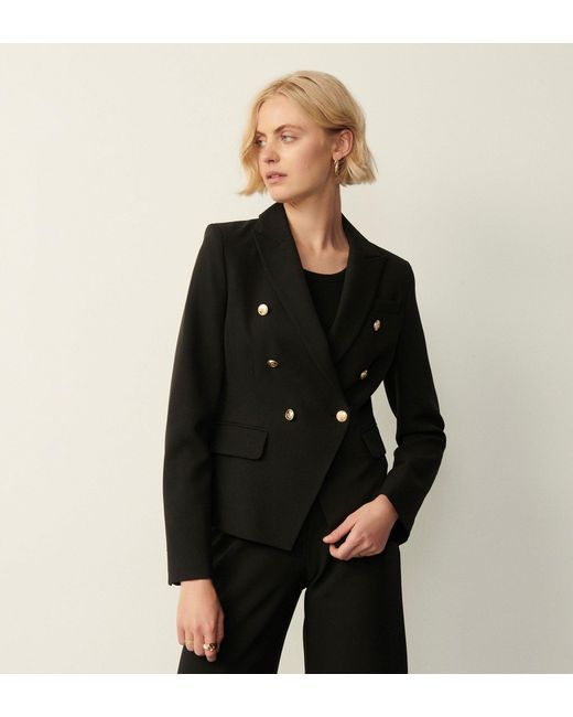 Finery London Black Lydia Double Breasted Jacket