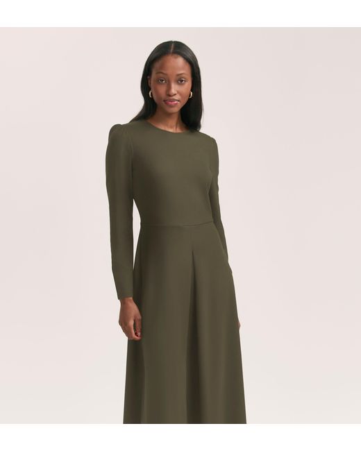 Finery London Green Carla Ponte Jersey Midi Dress