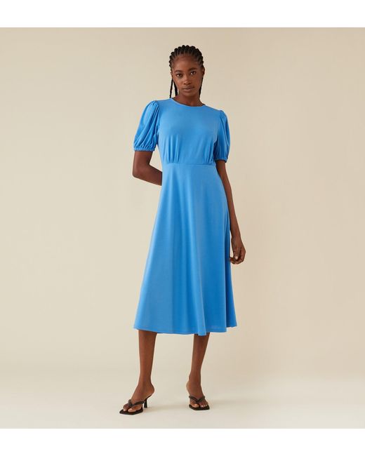 Women's Blue Mya Midi Jersey Sky Dress