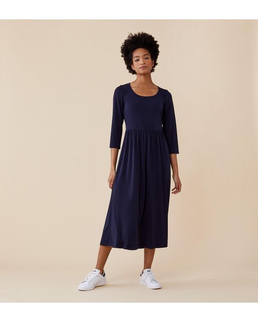 Finery London Blue Elsa Midi Dress